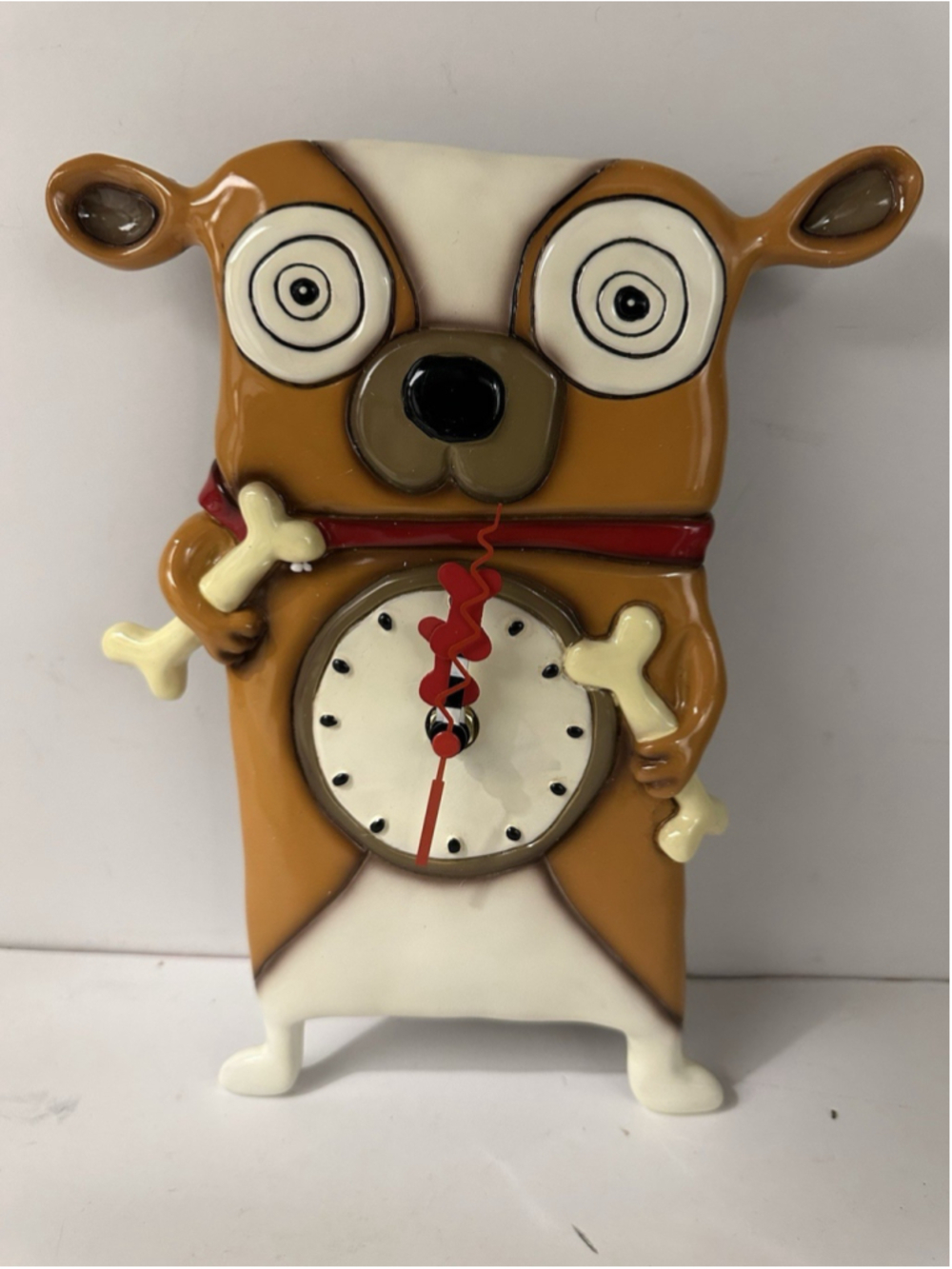 Allen Designs Roofus Dog Whimsical Pendulum Wall Clock NIB ADP1290 Novelty